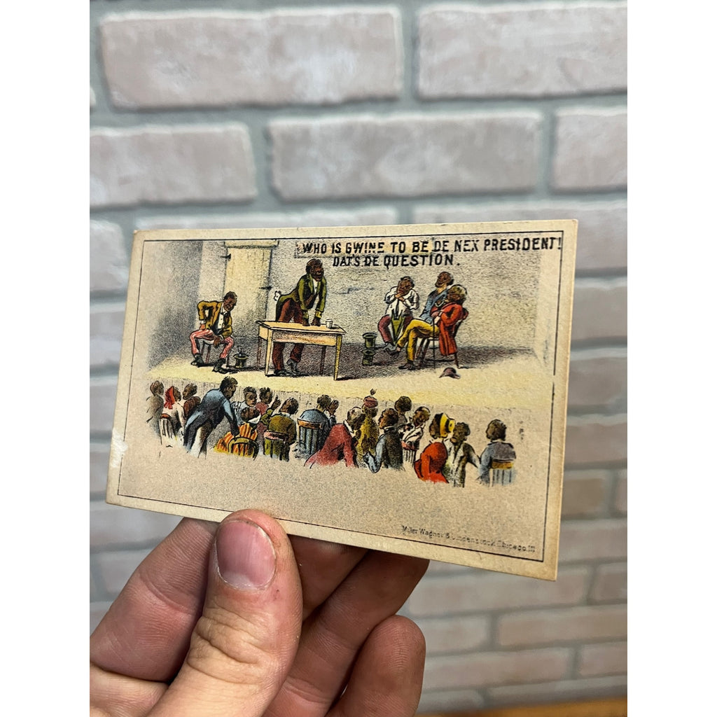Miller Wagner & Umdenstock Victorian Trade Card 1880s Next President Meeting