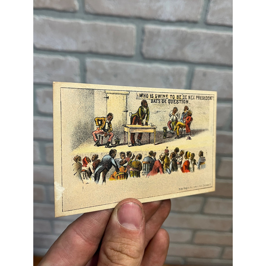 Miller Wagner & Umdenstock Victorian Trade Card 1880s Next President Meeting