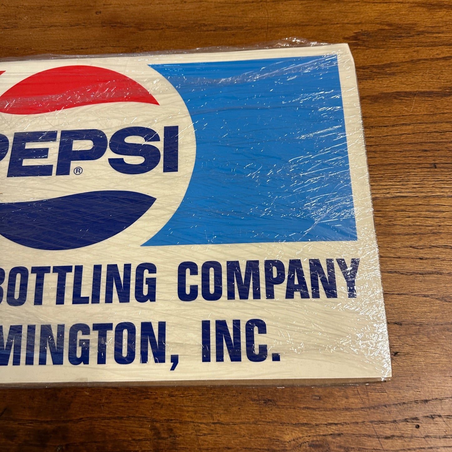 Vintage 1970s Pepsi Cola Bottling Co. Bloomington IN Advertising Sign Truck Decal