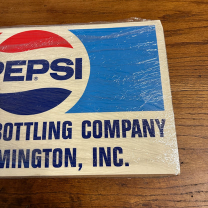 Vintage 1970s Pepsi Cola Bottling Co. Bloomington IN Advertising Sign Truck Decal