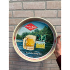 Vintage Grain Belt Metal Beer Tray Mug Hops Grain 13" Beer Brewery Barware