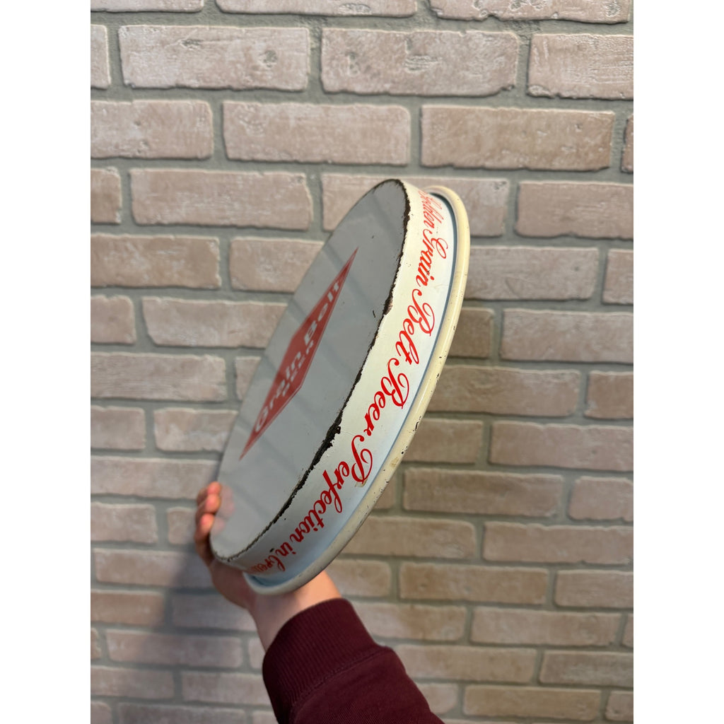 Vintage Grain Belt Metal Beer Tray Mug Hops Grain 13" Beer Brewery Barware