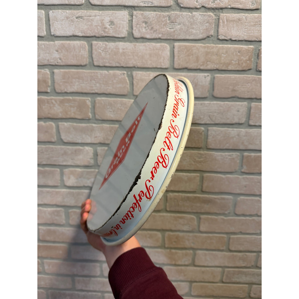 Vintage Grain Belt Metal Beer Tray Mug Hops Grain 13" Beer Brewery Barware