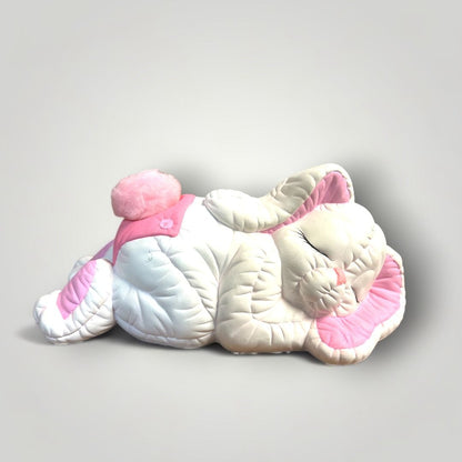 1986 CERAMIC EASTER RABBIT BUNNY SLEEPING BANK DANA'S MOLDS PINK