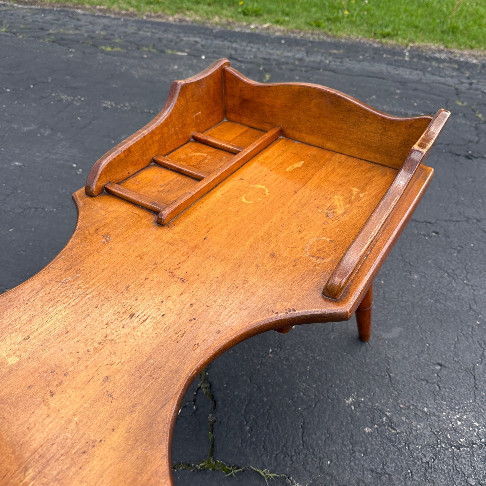 Vintage Wood Shoe Cobblers Maple Work Bench  - Coffee Table