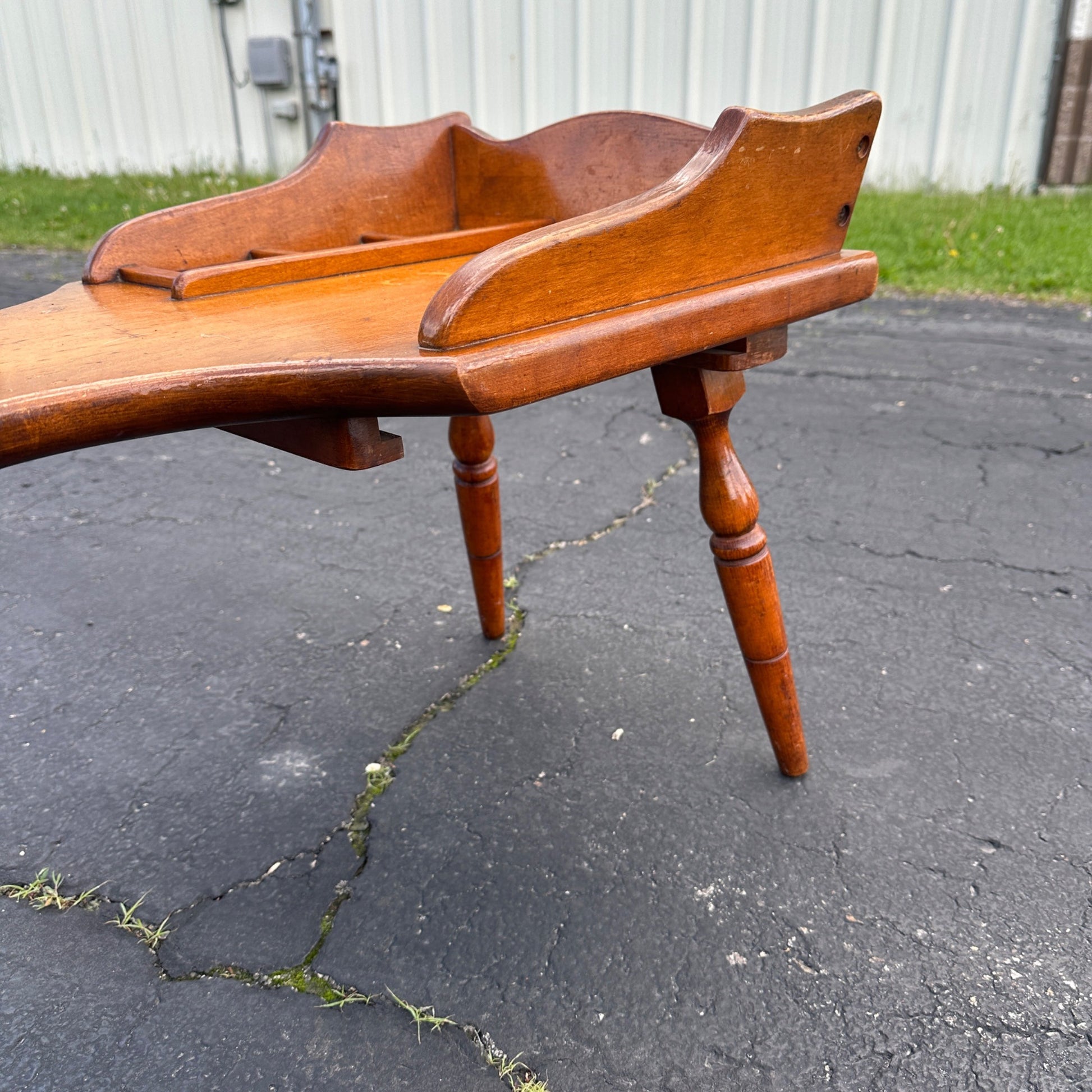 Vintage Wood Shoe Cobblers Maple Work Bench  - Coffee Table