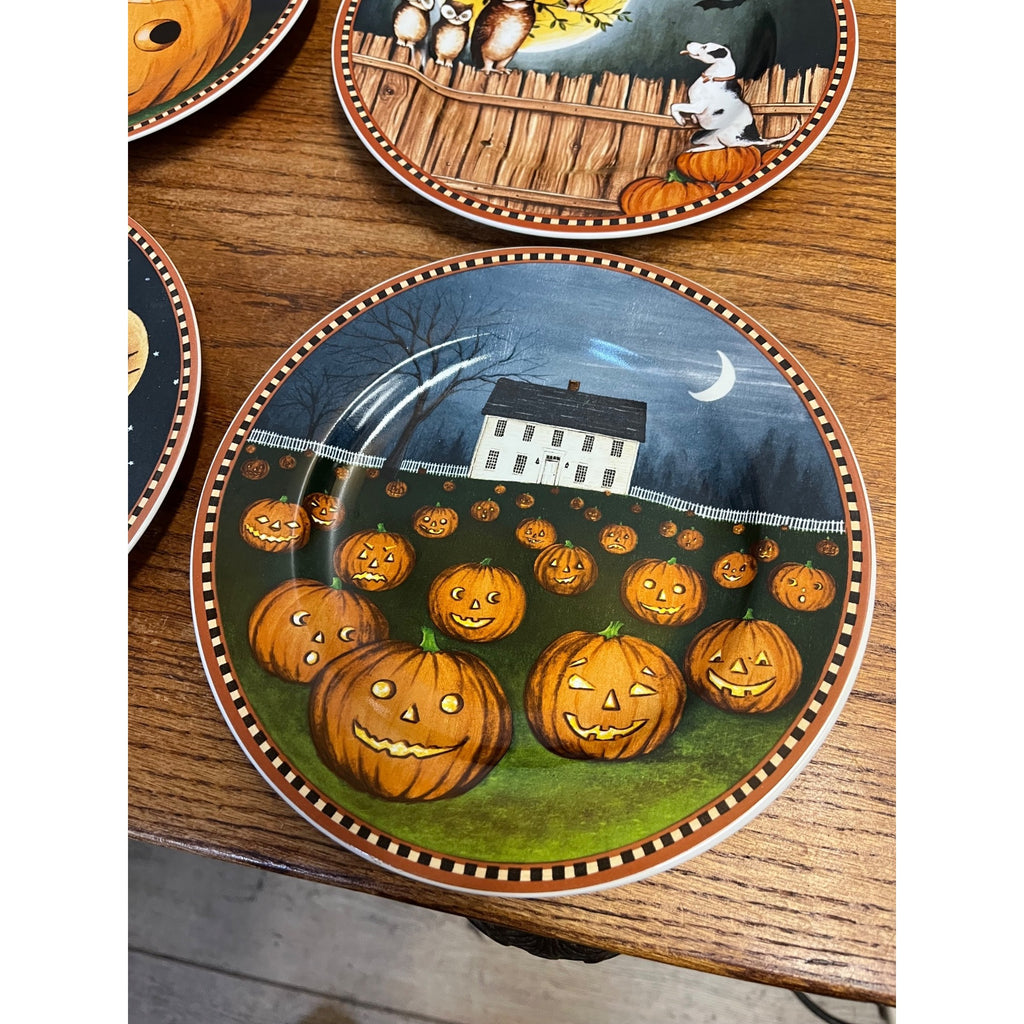 VTG Sakura Oneida David Carter Brown Pumpkin Hollow Stoneware Salad Dessert...