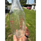 Vintage Hoile's Dairy Mauston, Wisconsin Quart Milk Bottle Red ACL