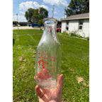 Vintage Hoile's Dairy Mauston, Wisconsin Quart Milk Bottle Red ACL