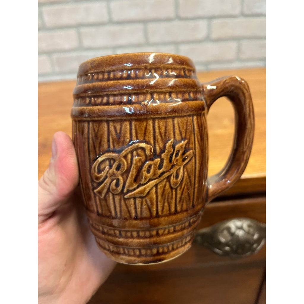 Vintage Blatz Beer & Old Heidelberg Stoneware Ceramic Beer Mugs Steins Milwaukee