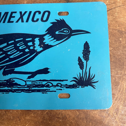 Vintage 1950s New Mexico Roadrunner State Booster License Plate Metal