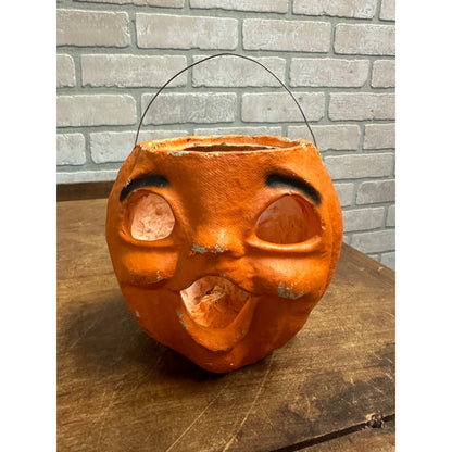 Vintage Halloween Paper Mache Pulp Choir Boy Jack O Lantern JOL 5"