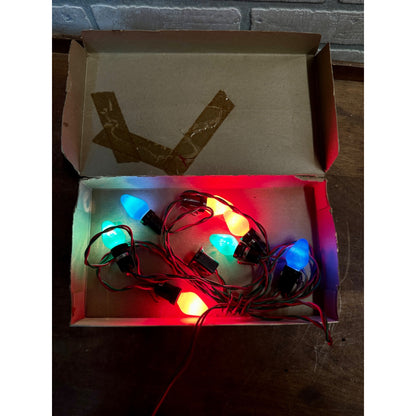 Vintage 1940s Gay-Lites Christmas 7-Bulb String Light C7-1/2 w/ Box - Works