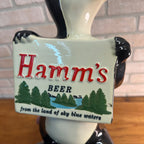 Rare Vintage 1950s Red Wing Pottery Hamm's Beer Bear Figural Ceramic Coin Bank 11.5"