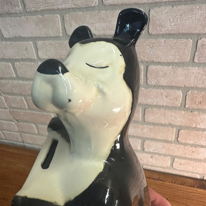 Rare Vintage 1950s Red Wing Pottery Hamm's Beer Bear Figural Ceramic Coin Bank 11.5"
