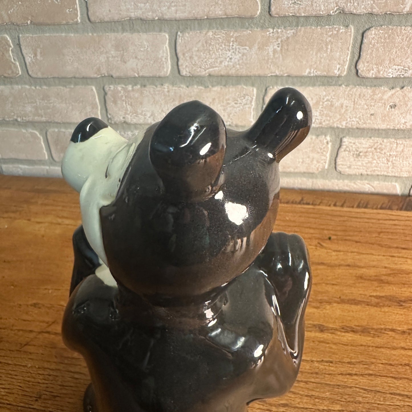 Rare Vintage 1950s Red Wing Pottery Hamm's Beer Bear Figural Ceramic Coin Bank 11.5"