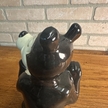 Rare Vintage 1950s Red Wing Pottery Hamm's Beer Bear Figural Ceramic Coin Bank 11.5"