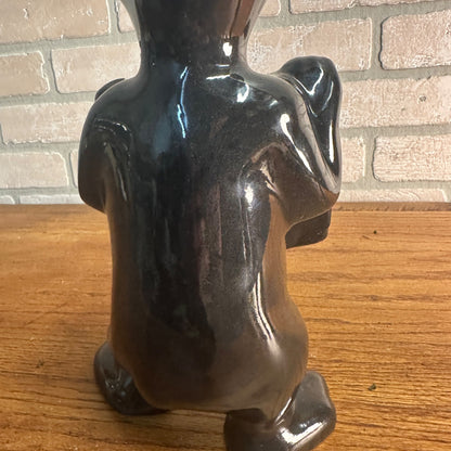 Rare Vintage 1950s Red Wing Pottery Hamm's Beer Bear Figural Ceramic Coin Bank 11.5"