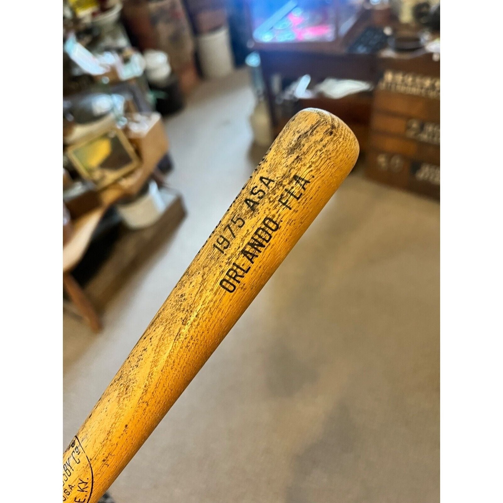 Vintage 1975 Louisville Slugger ASA Slowpitch Softball Mini Souvenir 16" Bat