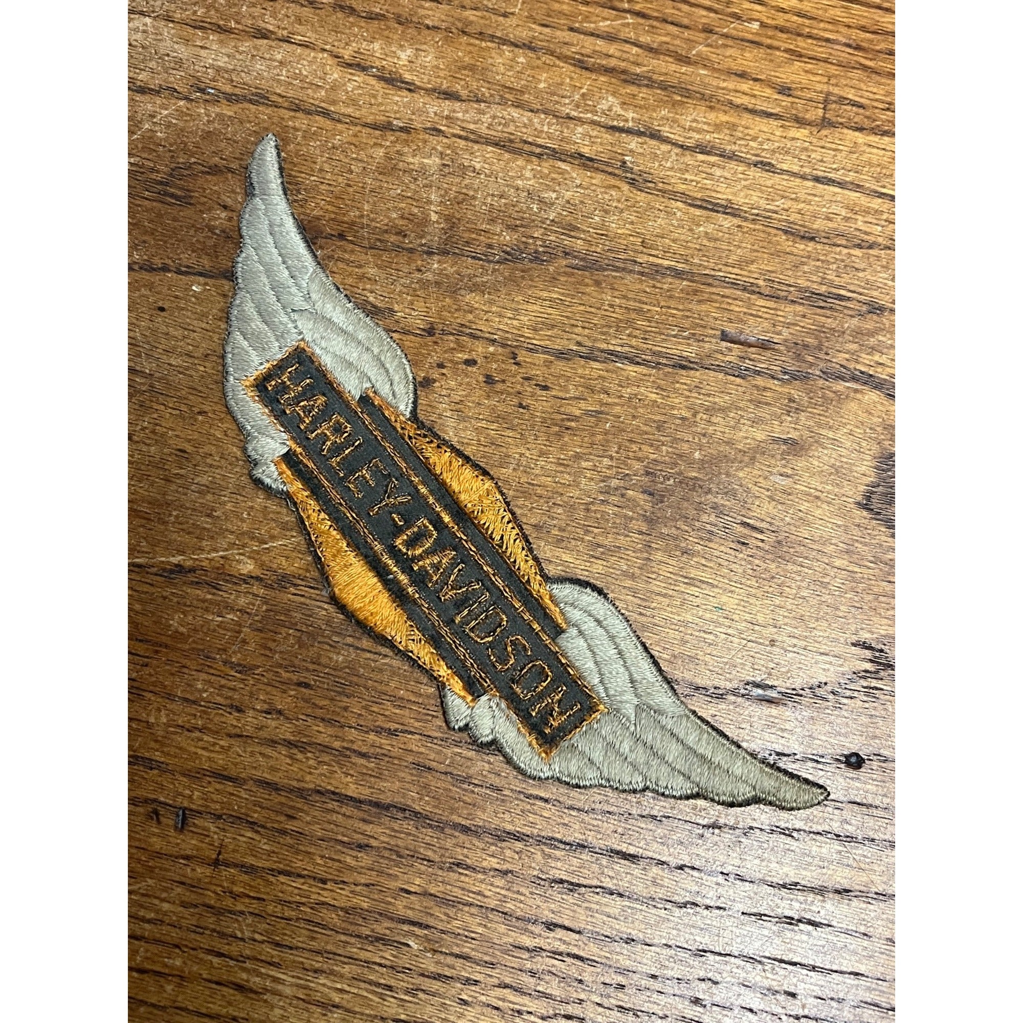 Original Vintage 1940s Harley Davidson Motorcycle Wings Shield Jacket Patch