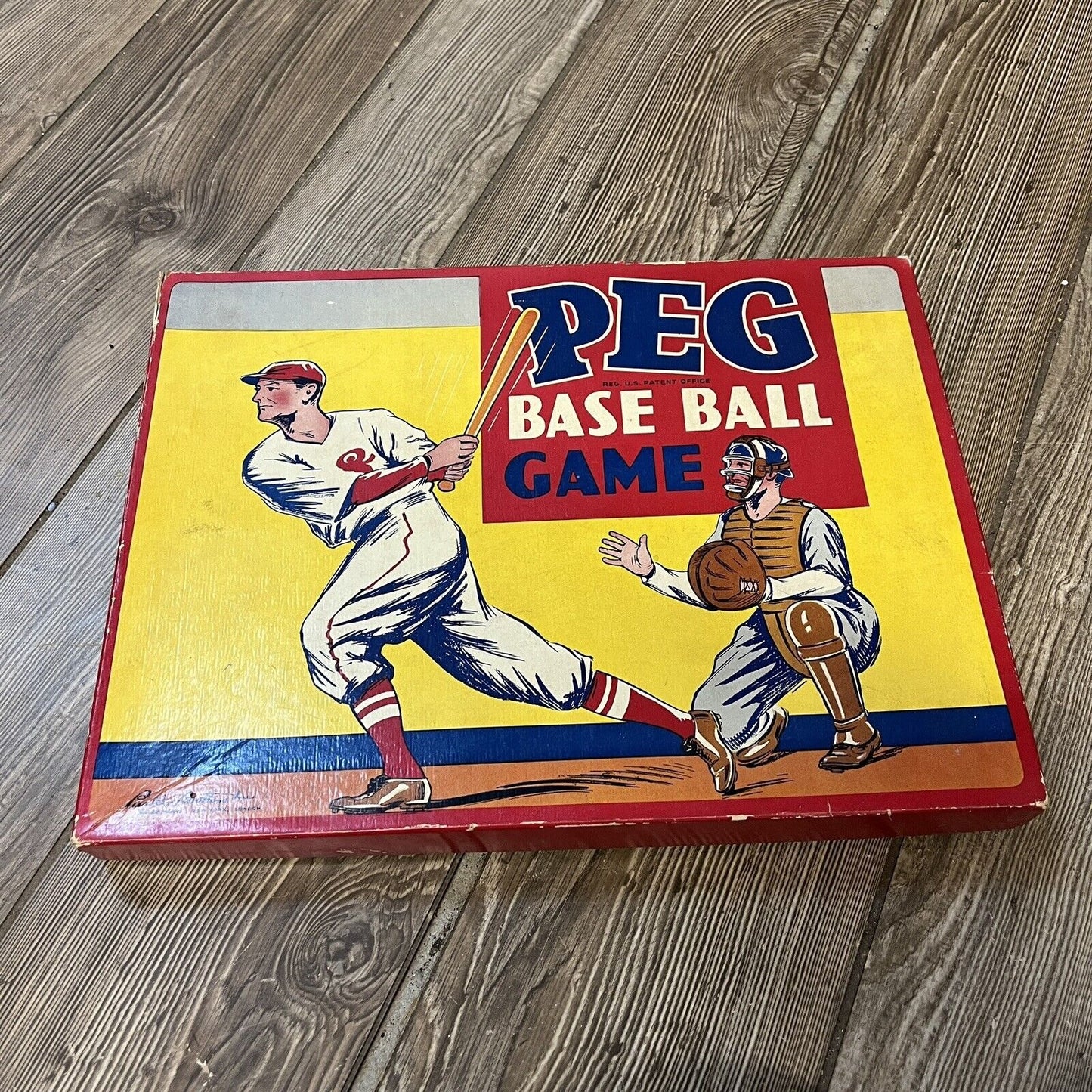 Vintage 1936 Peg Baseball Board Game - Parker Brothers - Incomplete