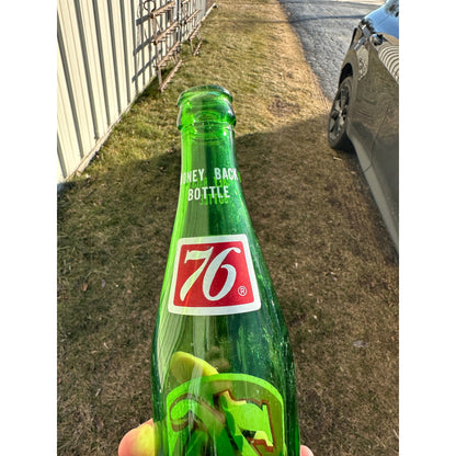 Vintage 76 American Company 16oz Green ACL Print Soda Bottle CLEAN