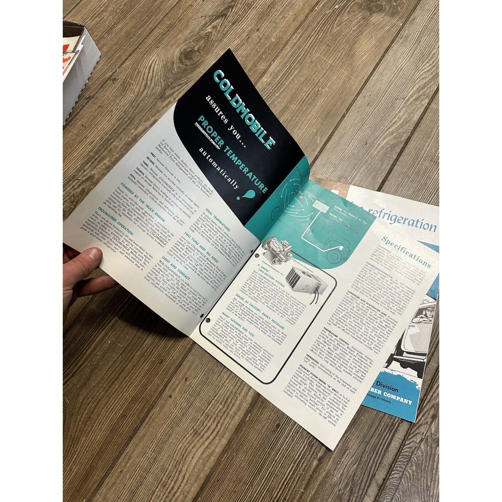 Vintage 1950s Dromgold & Glenn D&G Coldmobile Refrigeration Trucks Advertising