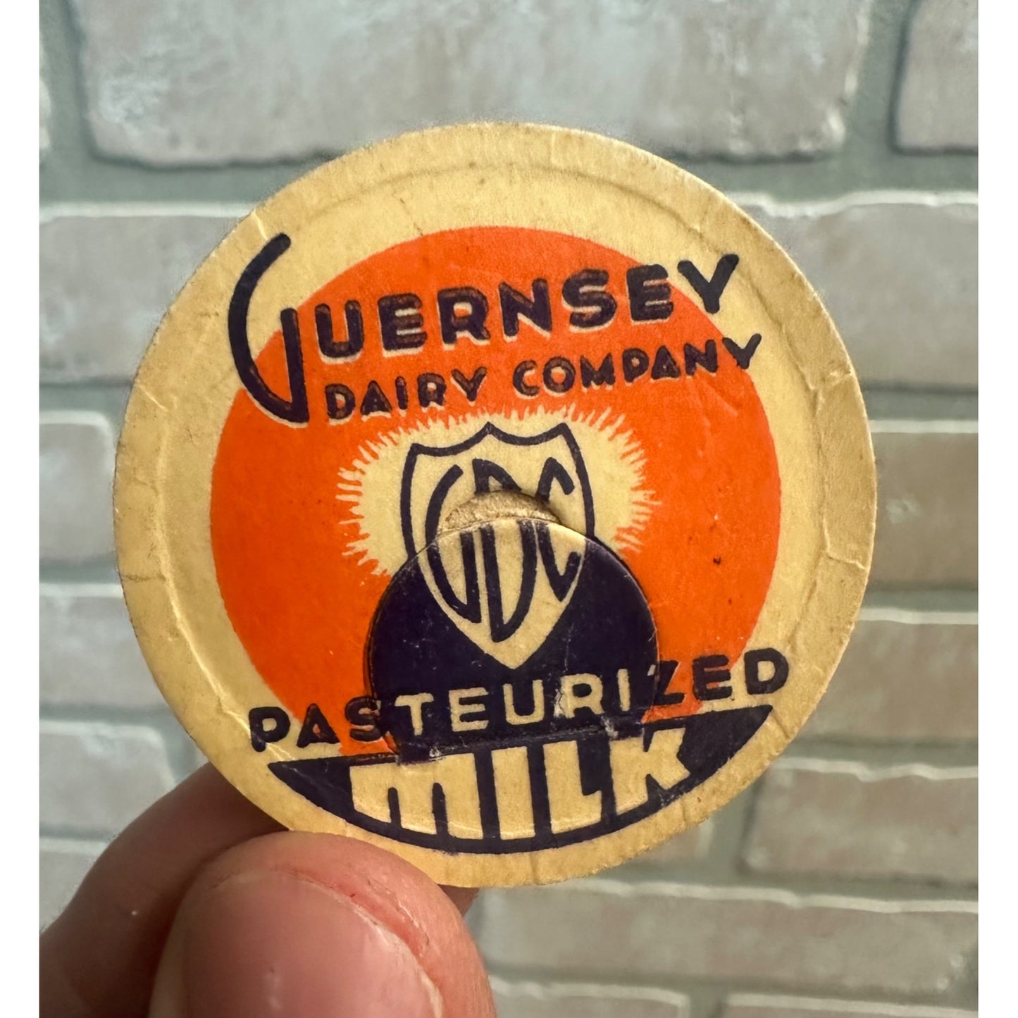 Milk Bottle Cap - Guernsey Dairy Co GDC - Oshkosh, (Wisconsin) Wis WI