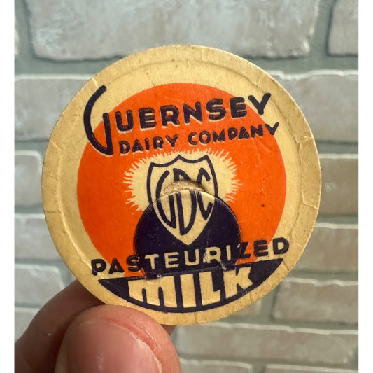 Milk Bottle Cap - Guernsey Dairy Co GDC - Oshkosh, (Wisconsin) Wis WI