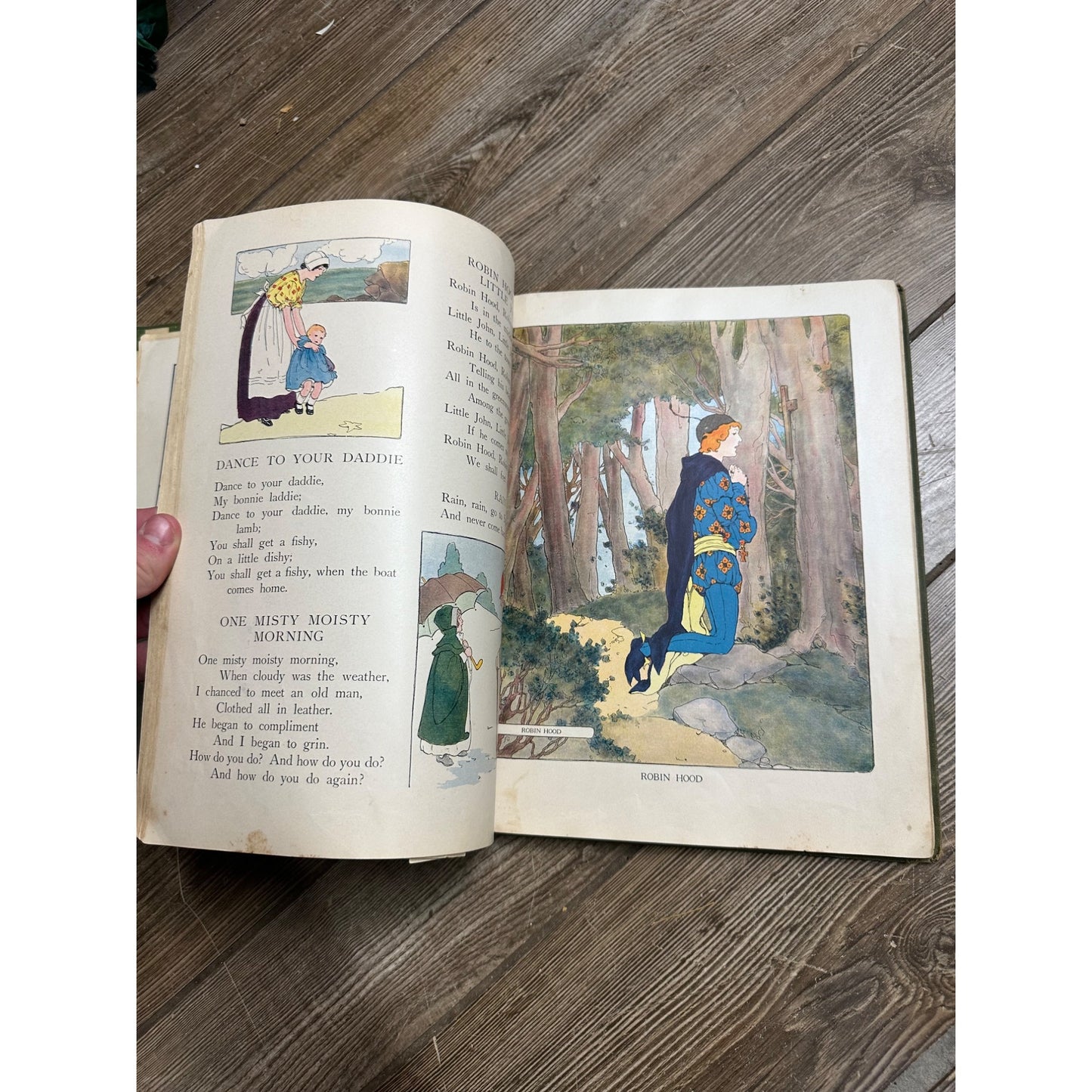 Antique 1930 "The Real Mother Goose" Children's Rhyme Book Illustrated McNally