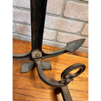 Antique 1920s Cast Iron Anchor Nautical Andiron Set Maritime Fireplace Fire Dogs