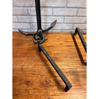 Antique 1920s Cast Iron Anchor Nautical Andiron Set Maritime Fireplace Fire Dogs