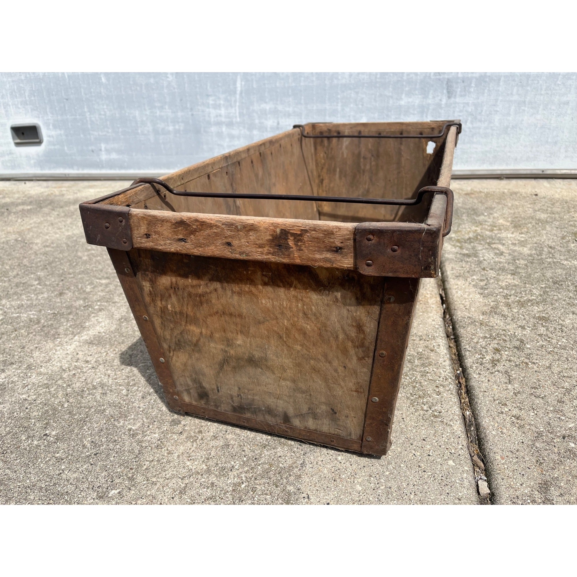 Vintage Spicuzza Banana Company Milwaukee Wis Advertising Wooden Crate Box