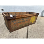 Vintage Spicuzza Banana Company Milwaukee Wis Advertising Wooden Crate Box