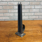 Antique Primitive 19th c. 2-Slot Candle Mold Tin Farmhouse Folk Art AAFA