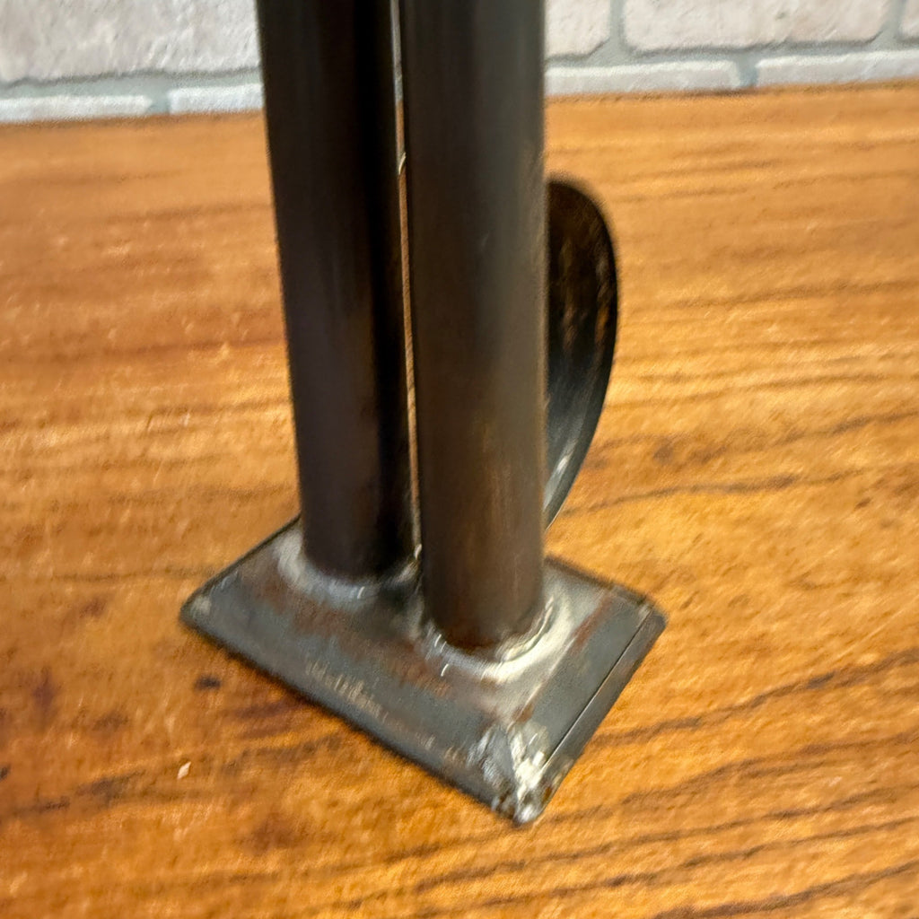Antique Primitive 19th c. 2-Slot Candle Mold Tin Farmhouse Folk Art AAFA