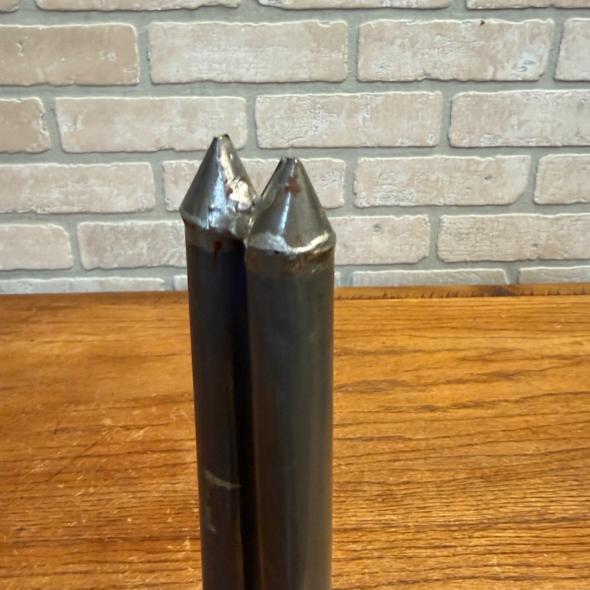 Antique Primitive 19th c. 2-Slot Candle Mold Tin Farmhouse Folk Art AAFA