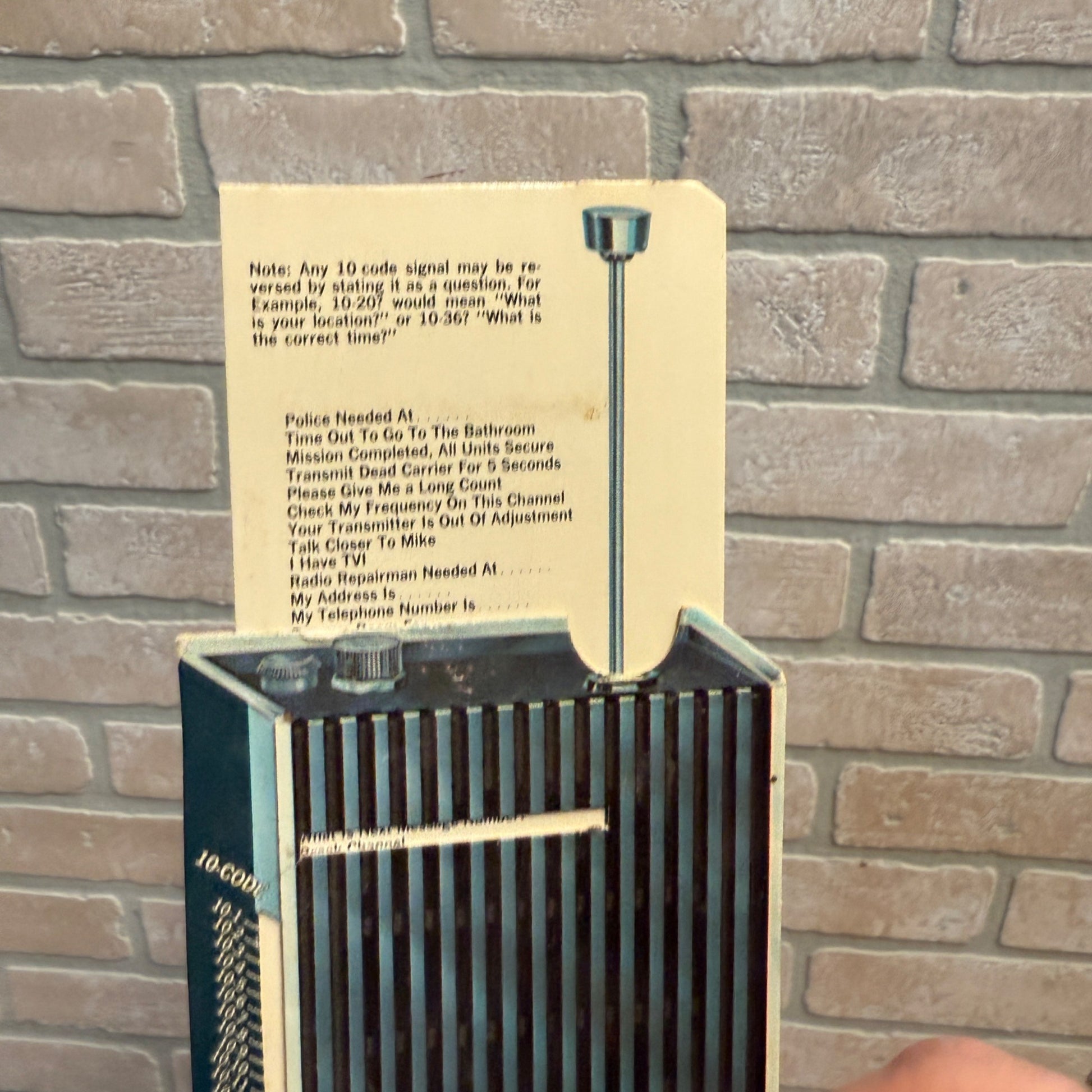 Vintage Radio Shack CB Slide Slang Card ~ Guide to Codes Realistic Transceiver