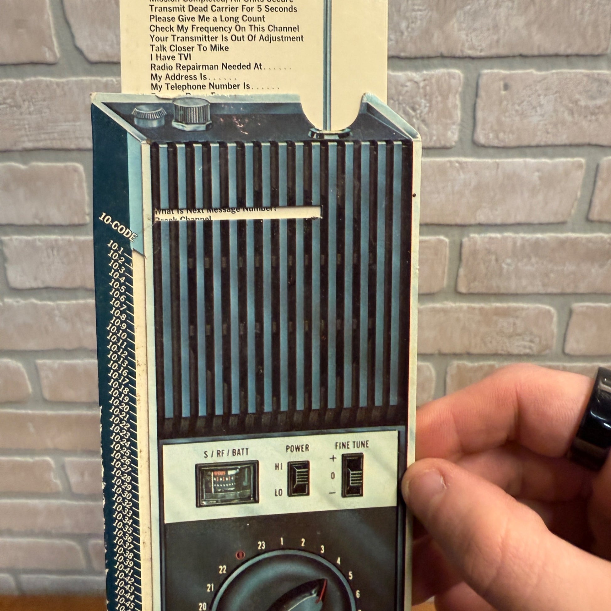 Vintage Radio Shack CB Slide Slang Card ~ Guide to Codes Realistic Transceiver