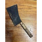 Antique Steel Butcher Meat Cleaver Knife Wood Handle 17.5" for Restoration