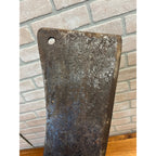 Antique Steel Butcher Meat Cleaver Knife Wood Handle 17.5" for Restoration