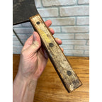 Antique Steel Butcher Meat Cleaver Knife Wood Handle 17.5" for Restoration