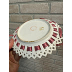 Vintage 1900s Oshkosh Wis Public Library 7" Fancy Plate w/ Lace - Made in Germany