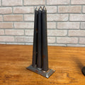 Antique Primitive 19th c. 3-Slot Candle Mold Tin Farmhouse Folk Art AAFA