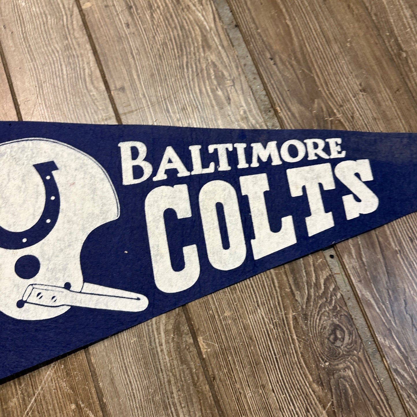1967 NFL Baltimore Colts Football Large Felt Pennant
