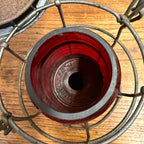 Vintage Metal Railroad Lantern Adlake-Kero For the Hiram L. Piper Co. LTD Red Glass Globe 1920's