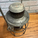 Vintage Metal Railroad Lantern Adlake-Kero For the Hiram L. Piper Co. LTD Red Glass Globe 1920's