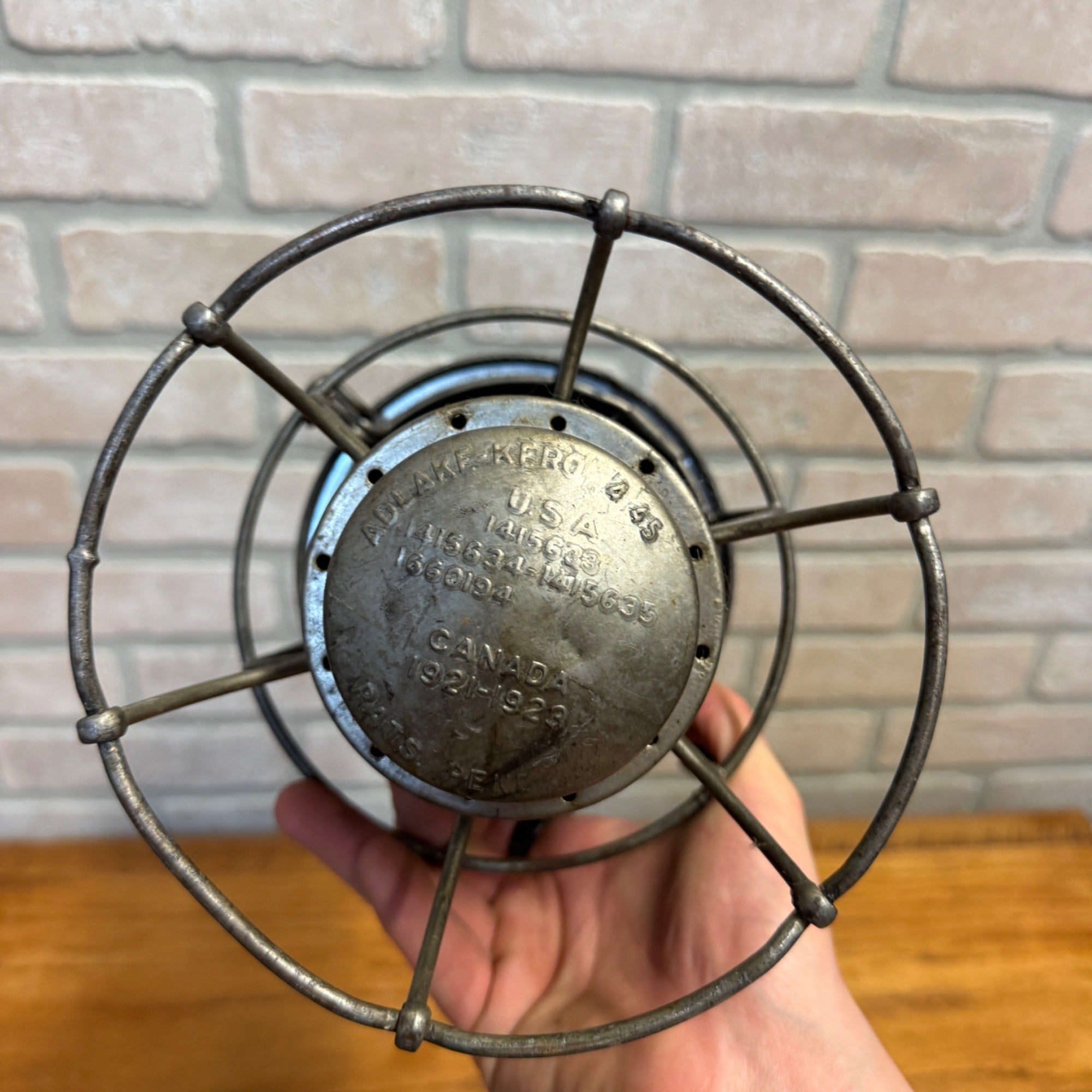 Vintage Metal Railroad Lantern Adlake-Kero For the Hiram L. Piper Co. LTD Red Glass Globe 1920's