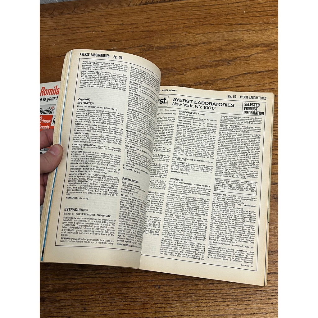 1970 American Druggist Blue Book Pharmacy Pharmacist Drugs 722-pages