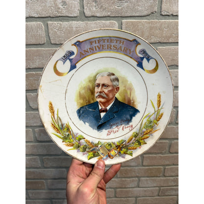 FRED KRUG BREWING CO. 1859 - 1909 ADVERTISING PLATE ORIGINAL PRE-PROHIBITION